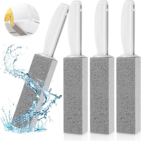 4 piezas de piedra de limpieza con mango, cepillo de limpieza de piedra pómez, para inodoro, cocina, baño, piscina y limpieza del hogar.