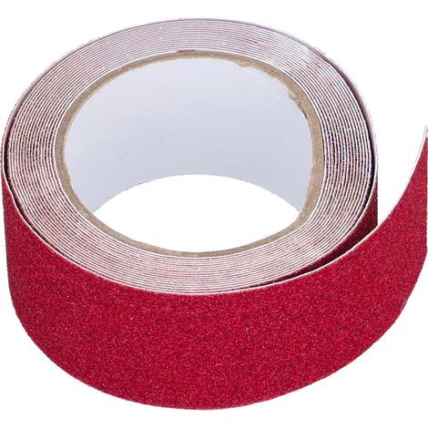 Adhésifs Anti-Dérapage PVC Extérieur Sécurité Haute Adhésion Imperméable 5m Rouge (1/5)
