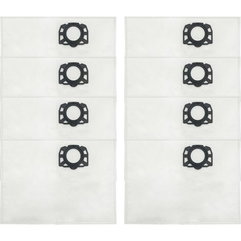 Lot de 8 sacs d'aspirateur compatibles avec Karcher WD2 Plus KF1 357 WD 3S WD 3 Batterie MV 3 KWD 3 KWD 2 KWD 1 WD 3.200 WD 3.800 M SE 4001 SE4002 2.863-314.0 (1/5)