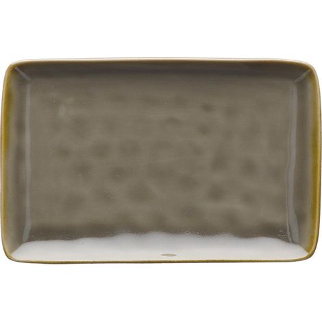 ROSE & TULIPANI Concerto Grigio Tortora Vassoio Rettangolare 20 x 13
