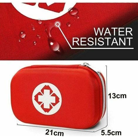 Mini-Wasserdichte, rote, halbstarre Box, medizinische Notfalltasche, für Outdoor-Aktivitäten, Erste-Hilfe-Ausrüstung für Zuhause. Enthält nur ein Erste-Hilfe-Set, keine Medikamente.