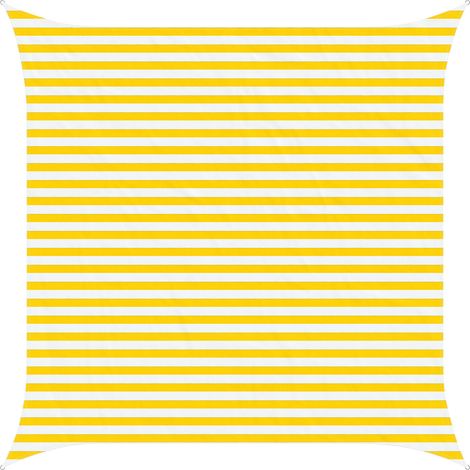 vidaXL  Sun Shade Sail  Yellow and White 3.6 x 3.6 m