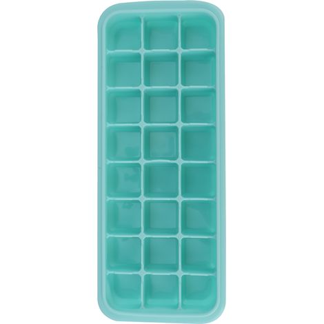 Silikon-Eiswürfelform mit 24 Fächern für kleine Würfel und PP-Deckel, Silikon-Eisform für die Küche, Grün (1/5)
