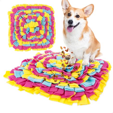 Tapis de Fouille Chien Chat Lapin Chiot,Tapis Fouille Chien en Polaire,Jeux Intelligence Chien pour Animaux de Petite et Moyenne Taille,Lavable 35 × 35 cm (1/5)