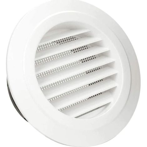Grille de ventilation Ulisem, grille de ventilation ronde en ABS 4" avec moustiquaire pour conduits, grille de ventilation avec grille de protection (ø100 mm) (1/4)