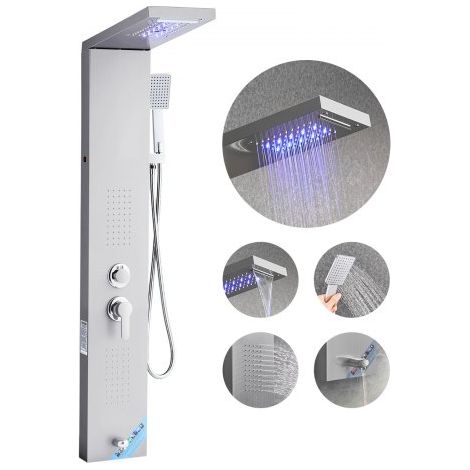 Colonne de douche avec pommeau de douche effet pluie (1/5)