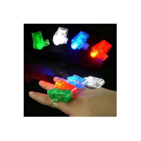 QAZQA LED Finger Lights,10Pcs Coloré Clignotant Jouet,Allume Les Jouets de Soirée de Fournitures,10Pcs Enfant Doigt Lumineux Jouet de Coloré,Cadeaux de Fête(Couleur aléatoire) (1/5)