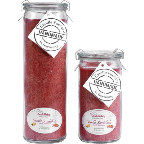 Candle Factory Kerzen-Set Vanille Sandelholz Big + Mini Jumbo Duftkerze (1/5)