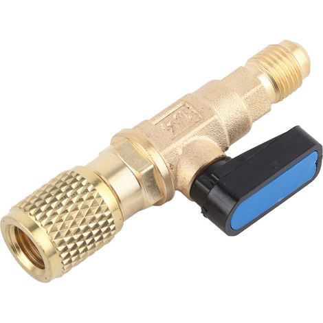 Adaptateur de vanne à bille jaune pour tuyau de réfrigérant liquide de climatisation