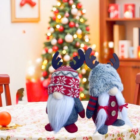 2 pièces décorations de Noël créatives - Père Noël sans visage pour arbre et intérieur (1/5)