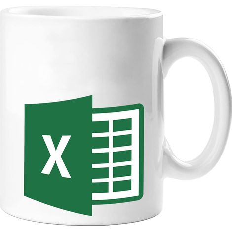 Tasse Café - Céramique - 300 ml - Design Tableur Excel - Pour Bureau Maison - 1 Pièce (1/5)
