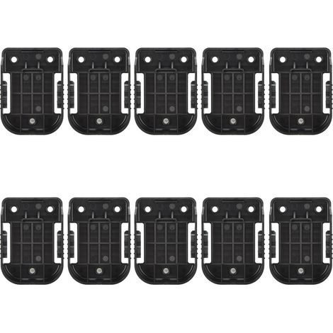 10 supports de batterie Bosch 18V, étagère de rangement en plastique pour outils électriques, crochet de fixation pour piles lithium-ion (1/4)