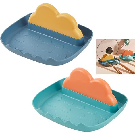 2 pièces de rangement ustensiles de cuisine, support de couvercle en pot, étagère de rangement pour le couvercle du tiroir (1/5)
