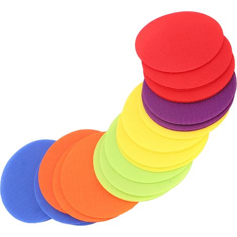 Lot de 30 marqueurs de tapis multicolores portables, à points et cercles, pour salle de classe et maternelle (1/5)