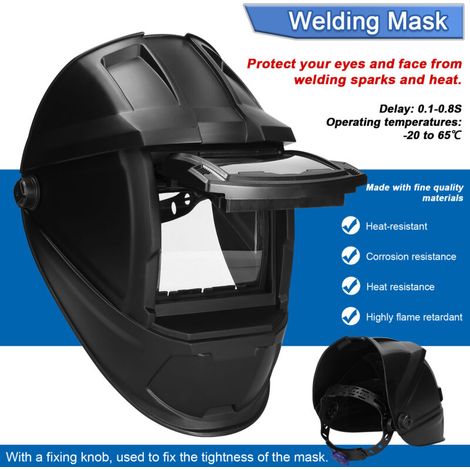 Auto-darkening welding mask, head-mounted helmets, protection against argon arcs (1/5)