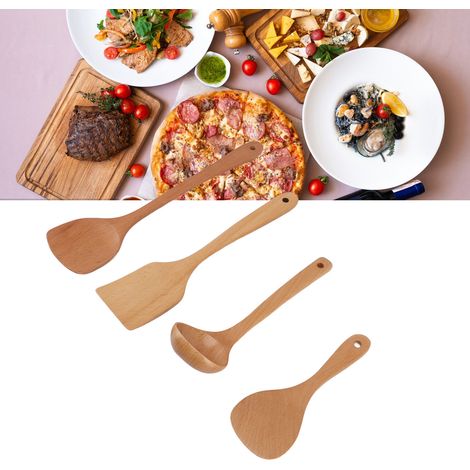 Dieses Set multifunktionaler Pfannenwender eignet sich ideal zum Kochen, Braten, für Eintöpfe und Pfannengerichte. Es ist perfekt für Steaks, Pizza, Milch und Salate. (1/5)