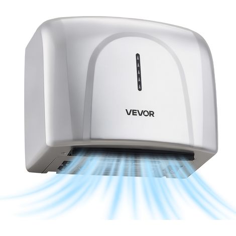 VEVOR Secador de Manos Automático de Velocidad 1300 W con Filtro HEPA, Secador de Manos de Aire de Acero Inoxidable, Montaje en Pared para Baños Hoteles Aeropuertos Oficinas Hospitales Uso Comercial (1/5)