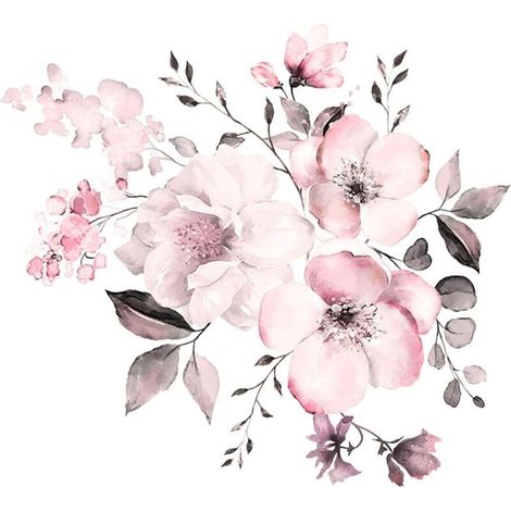 Sticker mural imperméable Motif pivoine vintage Décoration murale salon, chambre à coucher 30 x 90 cm (1/5)