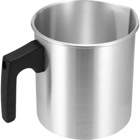 BEBUSINGOTO Olla para fundir cera de vela  Jarra para hacer velas con asa aislante de 1,2 litros - Fundidor de cera para hacer velas - Baño María (1/5)