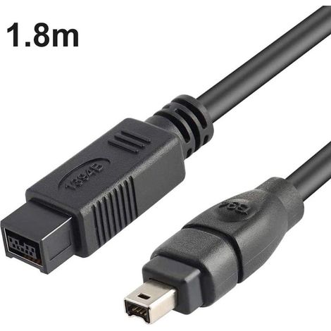 Câble de données FireWire 800 vers 400 IEEE 1394, 9 broches vers 4 broches, câble adaptateur pour transfert de fichiers (1/3)