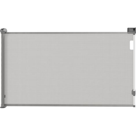 Barrière rétractable pour chien largeur 149 cm verrouillage automatique - gris (1/5)