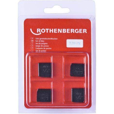 ROTHENBERGER SC Mâchoires de coupe, NPT, 3/8", 4 pièces - 070917X