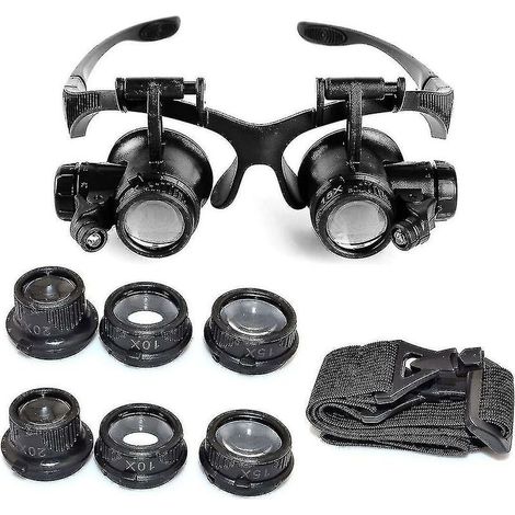 10x 15x 20x 25x Magnification, Adjustable Led Light Magnifying Glass For Watch Jewelers-sfygv (1/3)