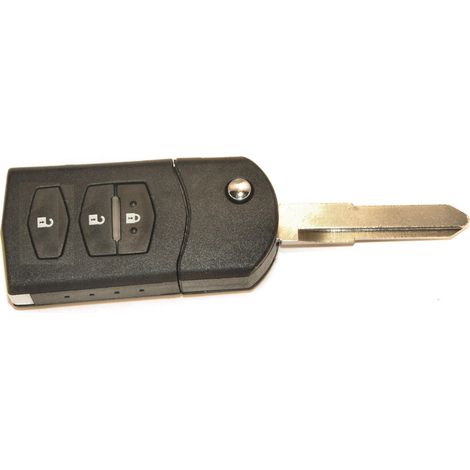 COQUE CLE ADAPTABLE MAZDA 3 BOUTONS LAME CRANTEE RETRACTABLE (1/2)