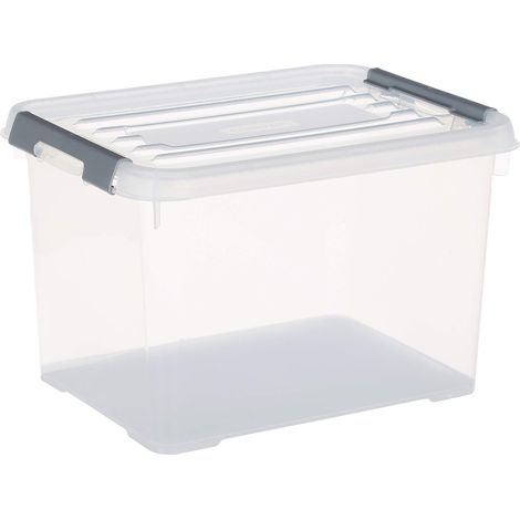 Curver 243808 Scatola di immagazzinaggio HANDY impilabile (L x L x A) 400 x 290 x 260 mm Trasparente, Argento 1 pz. (1/3)