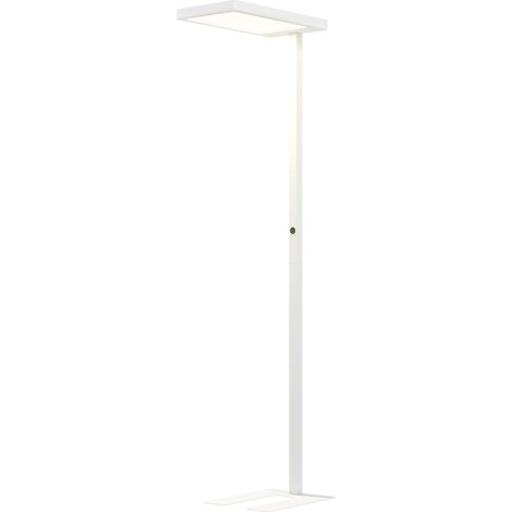 Lampadaire sur pied salon LED dimmable spectre complet pour le soin des yeux télécommande 60 x 32 x 196 cm blanc