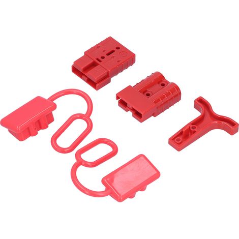 Connecteur rapide de batterie pour treuil de récupération avec poignée 50 A 12-36 V CC Rouge (1/5)