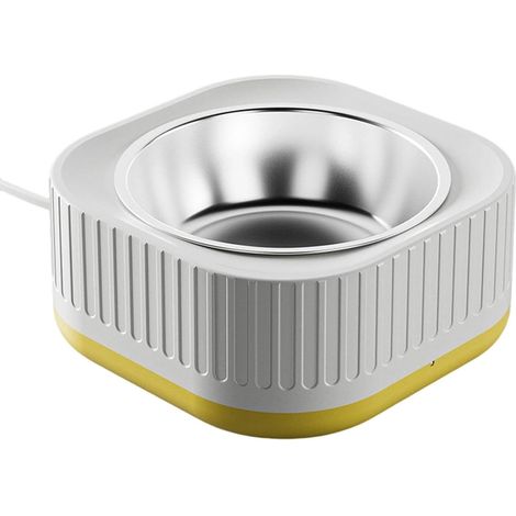 Bol Chauffant Pour Animaux - Bol En Acier Inoxydable 360 Ml - Thermostat Réglable 35 À 40 °C - Étanche Pour Usage Extérieur - 1 Pièce (1/5)
