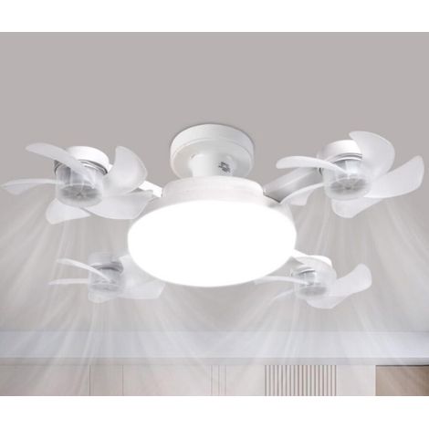 Ventilateur Plafond avec Lumiere Pliable, 50CM Ampoule Ventilateur Plafond Silencieux avec Telecommande, Lustre Ventilateurs de Plafond pour Chambre, 3 Vitesses & 3 Températures de Couleur (1/5)