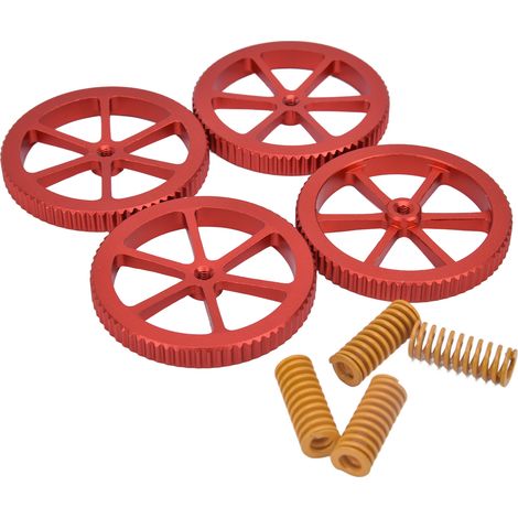 4 écrous de nivellement CR10 en alliage d'aluminium avec ressort, kit d'accessoires pour imprimante 3D Ender 3 (1/5)