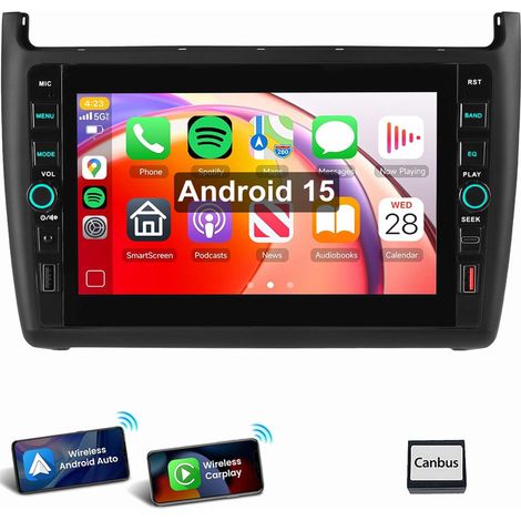 Android 15 Carplay GPS Pour VW Polo 6R 6C 2009-2017 Autoradio GPS Bluetooth 2+32G (1/5)