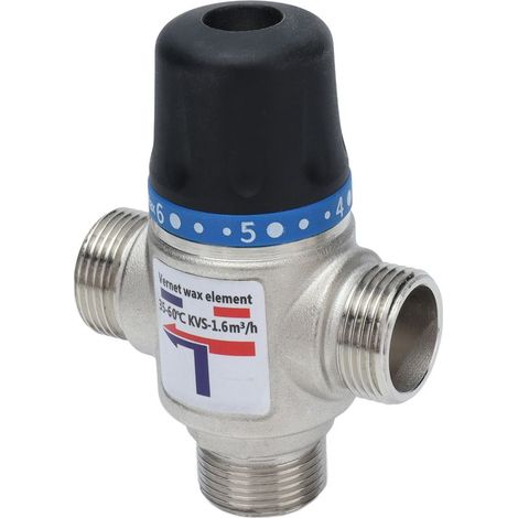 Soupape de Mélange Thermostatique à Arrêt Automatique, Contrôle de Température, Grand Débit, Connexion G3/4 Pouce (1/5)
