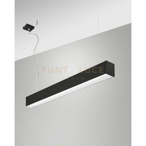TURNER SOSPENSIONE NERA 29W 4000K 3570LM PRISMATIC IP40 100CM