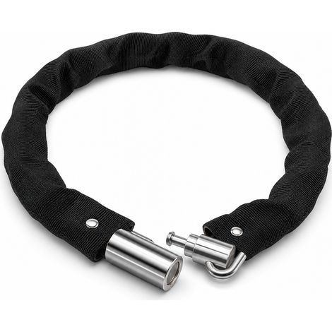 Chaîne Antivol Acier 100 cm pour Vélo Moto Noir (1/5)
