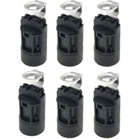 6pcs E14 Candle Bulb Holder Plastic Lamp Base Lamp Socket Support for Lamp Making Chandelier Restoration Lamp Finishing Project