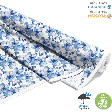 Dekorativer Outdoor-Stoff Oxford - Motiv Blumen I DX5364 (1/5)