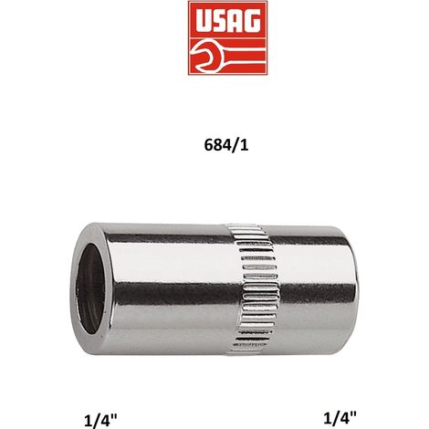 USAG 684 /1 BUSSOLA BUSSOLE PORTAINSERTI INSERTO ATTACCO 1/4"-1/4" CROMO VANADIO (1/3)