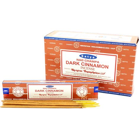 Bâtons d'encens Satya 15g - Cannelle foncée- Vendu par 1 (1/4)