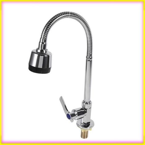 Robinet de Cuisine en Alliage de Zinc, Bec Pivotant, Poignée Unique, Robinet D'eau Froide pour évier (1/4)