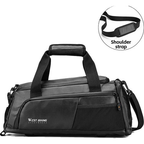 Bolsa portabicicletas, capacidad de 13 litros, diseño impermeable, color negro. (1/2)