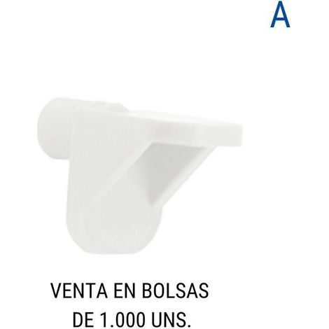 HERRAJES ALK pivote estante tunez blanco (1.000u) , 0BOLSA (1/2)