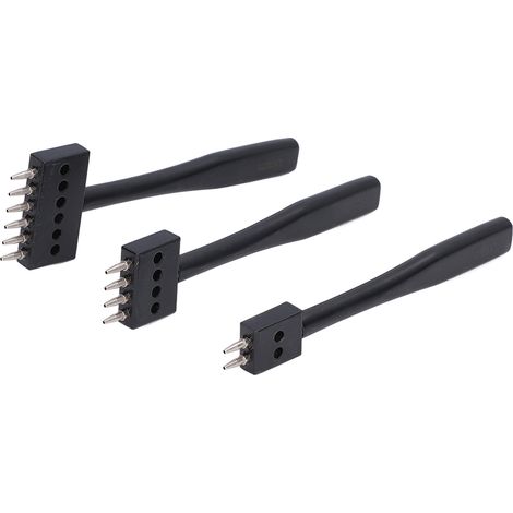 Outil en cuir amélioré, poinçon noir 6 mm (1/5)