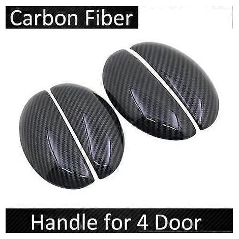 Autocollant en fibre de carbone noire pour poignée de porte Citroën C1 MK1 (2005-2013) - Accessoire auto - 4 portes (1/5)