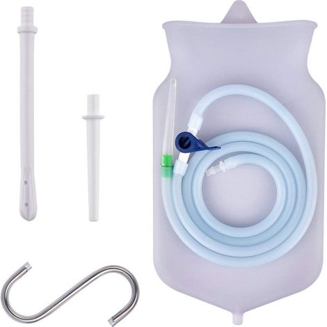 Kit de lavage intestinal 2000ml pour douche anale, nettoyant vaginal, poche de lavement médical (1/5)