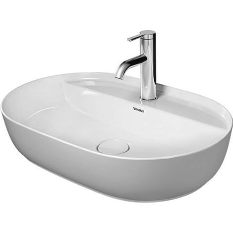 Duravit Luv - Lavabo da appoggio, 60x40 cm, con 1 foro per miscelatore, DuraCeram, bianco alpino 0380600000 (1/5)