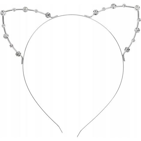 Diadema con orejas de gato y accesorios para el cabello